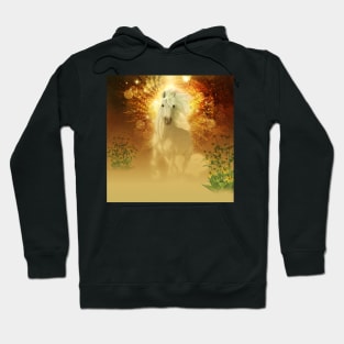 Awesome running white unicorn Hoodie